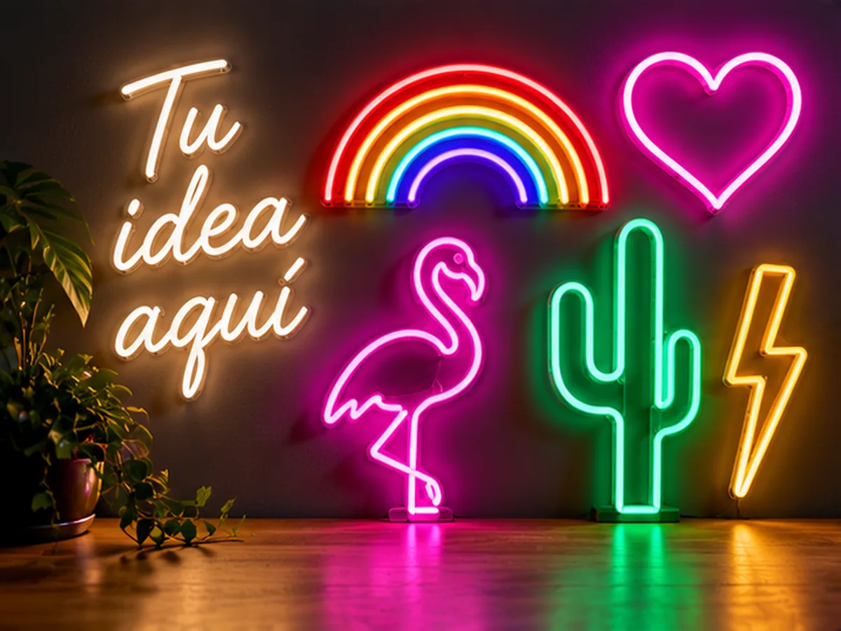 Neón LED personalizado con frases y figuras a medida