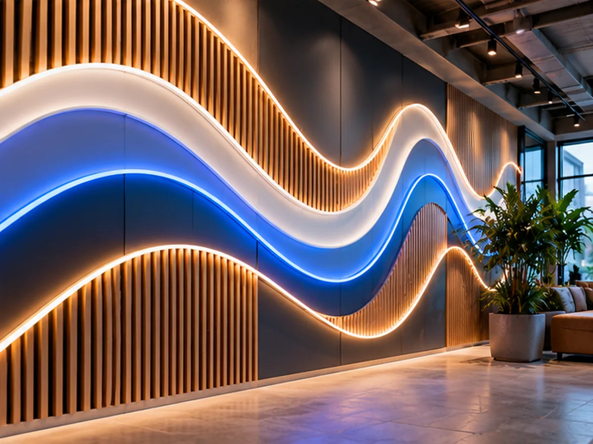 Proyecto personalizado de neón LED para espacios comerciales